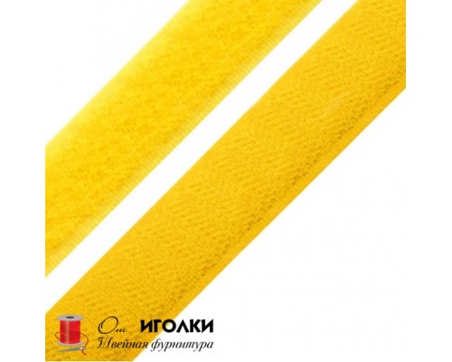 Липучка пришивная шир.5 см (50 мм) арт.3566 цв.желтый уп.25 м